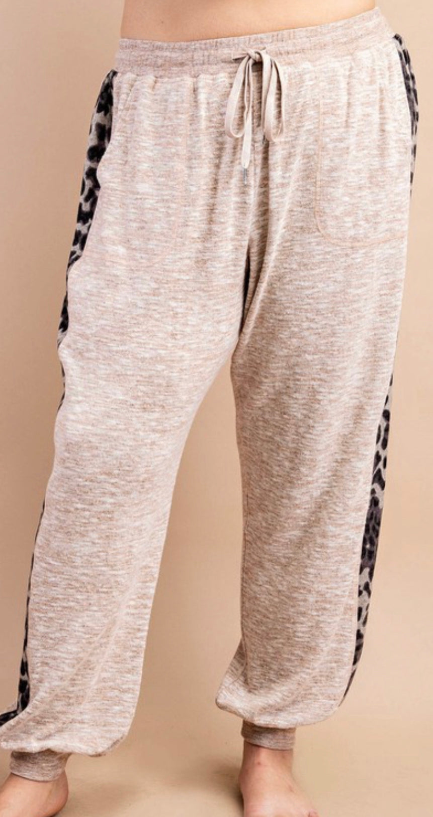 Pull Over Leopard Print Hoodie and Pants Set