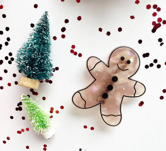 Gingerbread hair clip